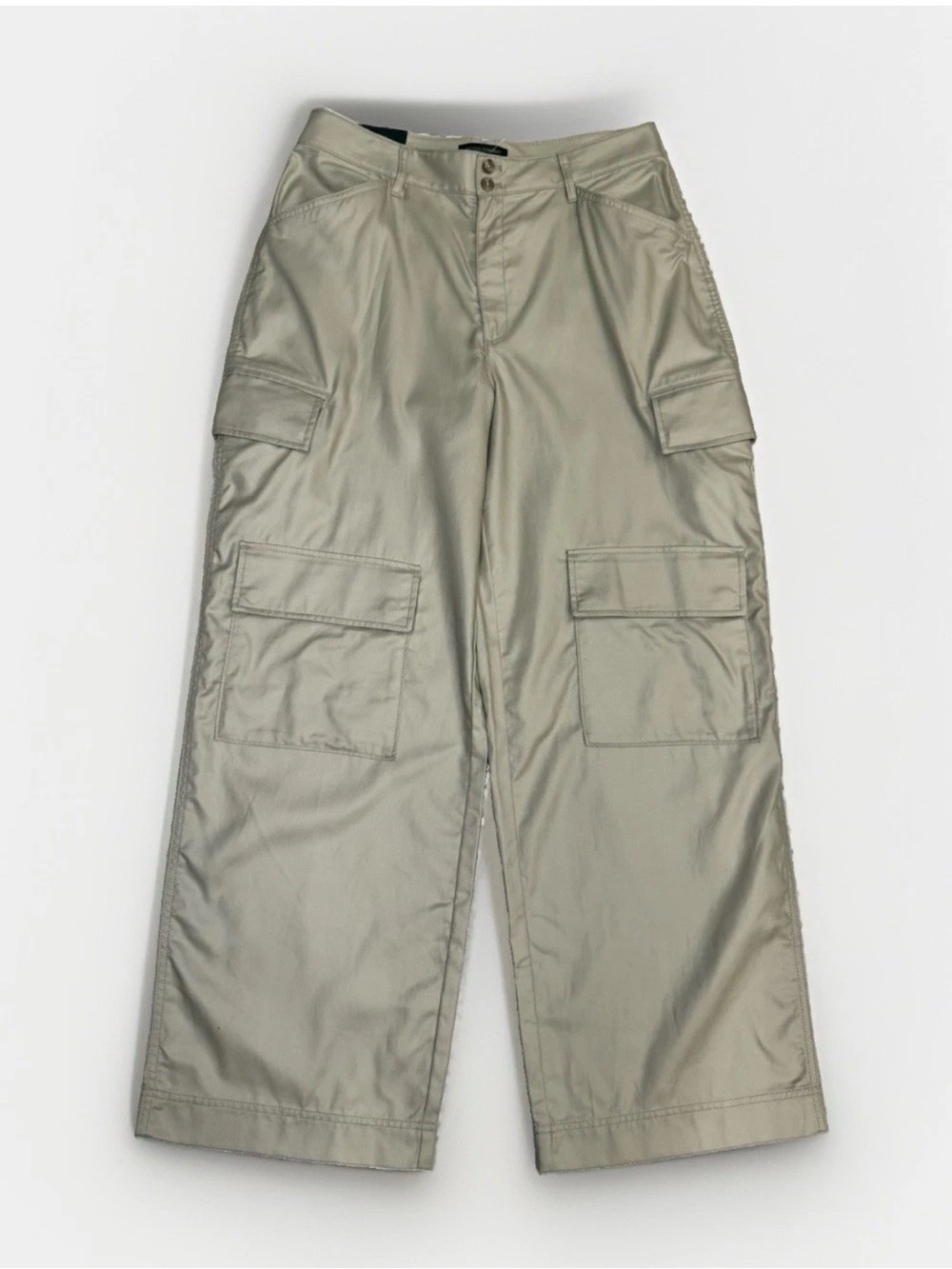 NWT Banana Republic Women's Tan High Rise
Twill Cargo Wide Leg Pants Sz 12 32x32